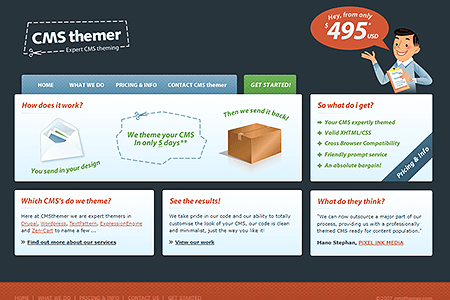 CMSthemer website in 2007