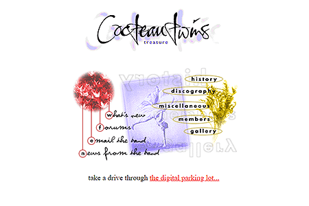 Cocteau Twins website in 1996