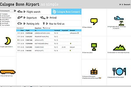 Köln Bonn Airport website in 2007