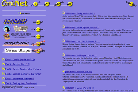 ComicNet website in 1996