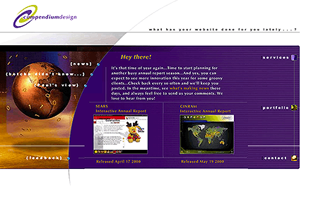 Compendium Design website in 2001