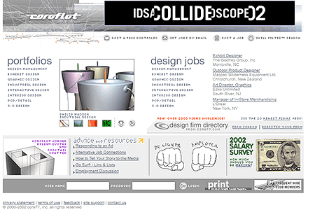 Coroflot website in 2002