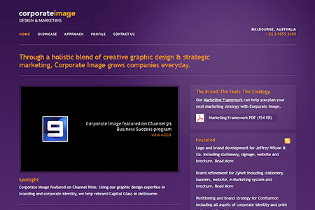 Corporate Image Design & Marketing website in 2007
