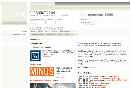 Cubadust website in 2004