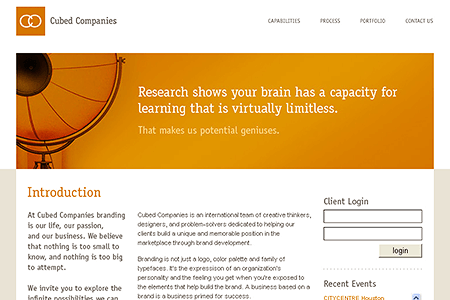 Cubed Companies website in 2005