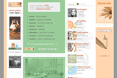 Daisey website in 2001