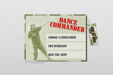 Dancecommander flash website in 2004