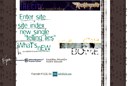 David Bowie website in 1996