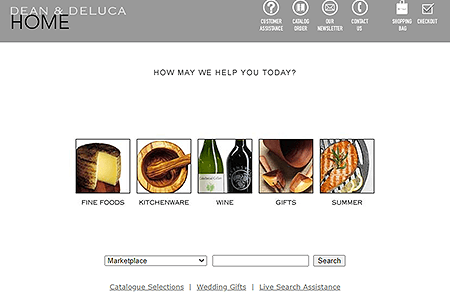 Dean & Deluca website in 2000