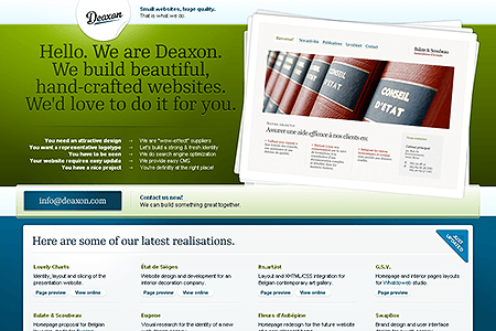 Deaxon website in 2007