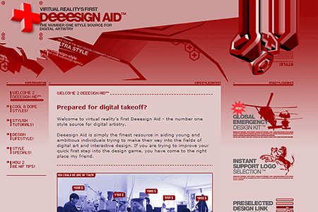 Deeesign Aid website in 2002