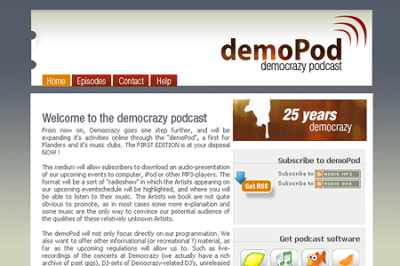 demoPod website in 2006