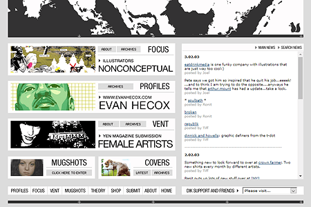 Design is Kinky website in 2002
