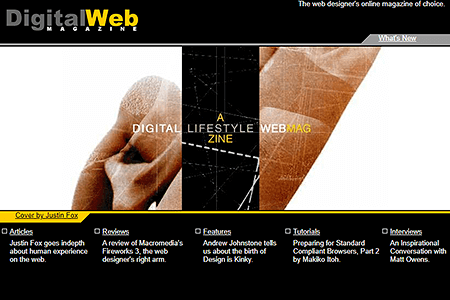 Digital Web Magazine website in 2000