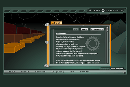 Dream Dynamics flash website in 2001