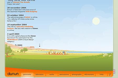 Dunun flash website in 2002