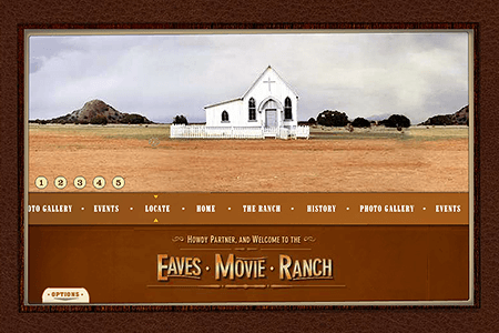 Eaves Movie Ranch flash website in 2003