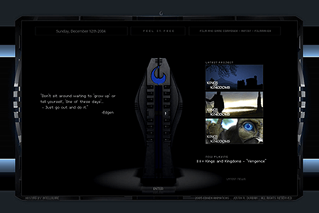 Edgen Animations flash website in 2004