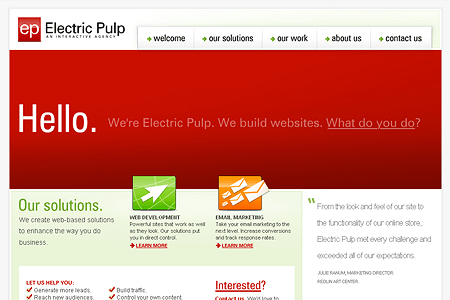 Electric Pulp website in 2006