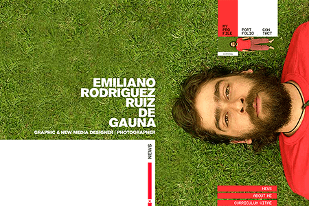 Emiliano Rodriguez flash website in 2004