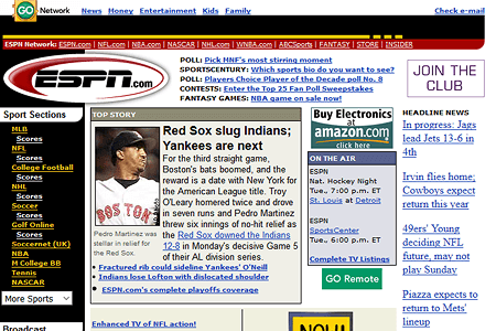 ESPN.com website in 1999