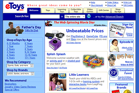 eToys website in 2002