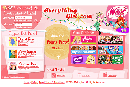 EverythingGirl.com website in 2004