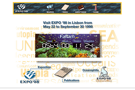 Expo ’98 website in 1998