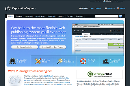 ExpressionEngine website in 2007