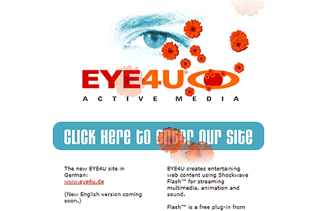 EYE4U flash website in 2003