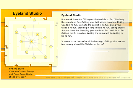 Eyeland Studio flash website in 2000