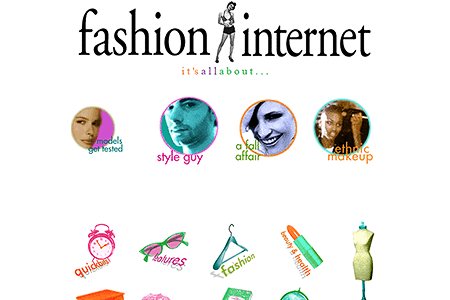 Fashion Internet website in 1996