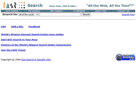 FAST Search in 1999