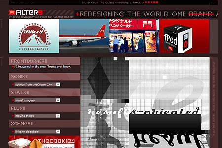 Filter9 website in 2005
