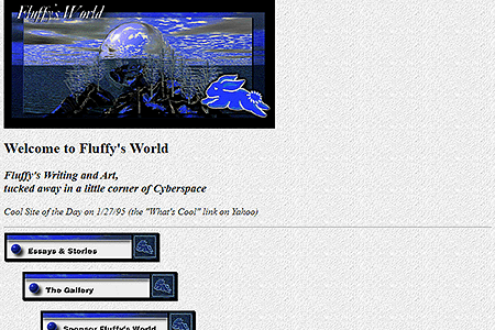 Fluffy’s World website in 1995