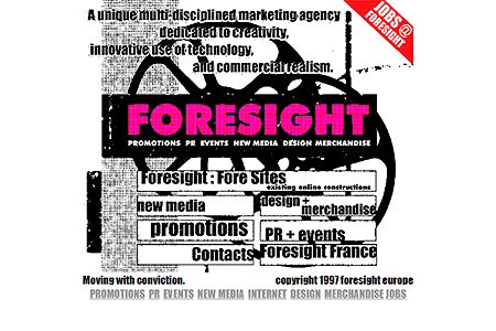 Foresight Europe website in 1997