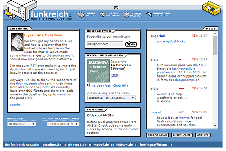 Funkreich website in 2001