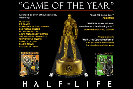 Half-Life: Game of the year website in 1999