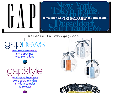 GAP website in 1996