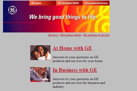 GE website in 1996