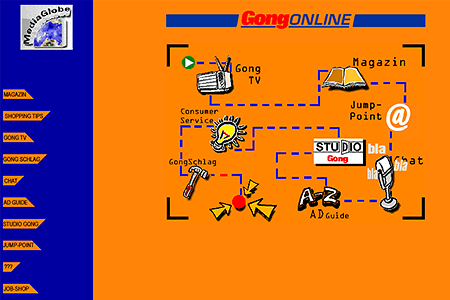 Gong Online website in 1996