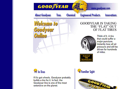 Goodyear website in 1997