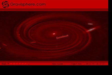 Gravisphere flash website in 2001