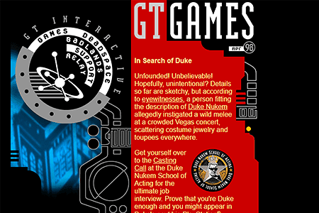 GT Games website in 1998