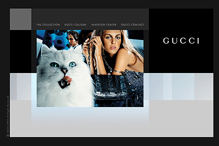 Gucci website in 2000