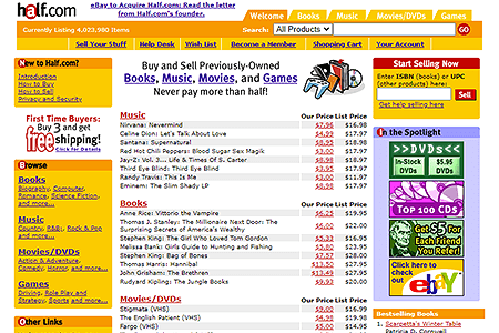 Half.com in 2000
