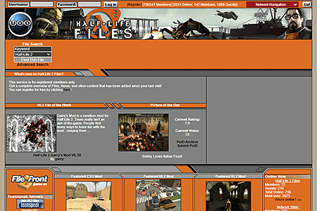 Half-Life 2 Files website in 2005