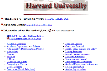 Harvard University in 1997