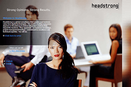 Headstrong website in 2002