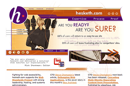 Hesketh website in 2002